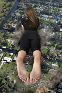 giantess collage feet city destruction barefoot brunette lying_down fyerk