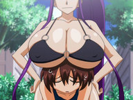 breasts drawing swimsuit anime huge_breasts breast_expansion eiken
