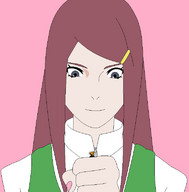drawing naruto handheld anime brown_eyes smiling red_hair shrunken_men shrunken_man manicure looking_at_tiny fantasyuniverses kushina naruto_(series)
