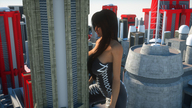 giantess city large_breasts long_hair brunette digital_render fater