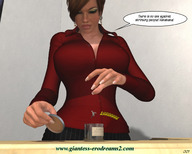 brunette story shrunken_men shrunken_man captured ilayhu manicure earrings dropped makeup looking_at_tiny digital_render