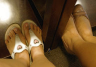 collage feet shrunken_men shrunken_man flip_flops mastershrinker