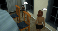 long_hair barefoot bra brunette story shrunken_men shrunken_woman shrunken_man looking_down indoors digital_render fater