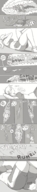 drawing vore comic monochrome sweat digestion fart workout shrunken_woman dialogue squeezed