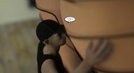 giantess butt story shrunken_man indoors digital_render fater