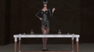 nude black_hair high_heels stockings short_hair shrunken_men shrunken_man looking_down cruel red_nails milking_penis looking_at_tiny digital_render jamesmason0 harvesting_cum