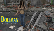destruction handheld cleavage bra jeans brunette shrunken_men shrunken_man rubble drcreep digital_render on_palm dollman latino