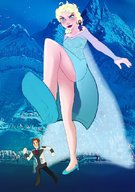 drawing giantess feet color princess smiling dress queen frozen disney anna imminent_crush on_shoulder elsa princess_anna hans