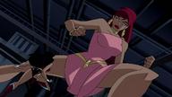 drawing giantess mega black_hair color small_woman superhero low_angle giganta red_hair ponytail boots wonder_woman earrings belt leotard lasso super_villain dc_comics