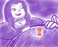drawing bbw shrunken_man american_dad licking_lips winking oc twisted_persona debbie_hyman
