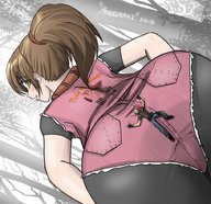 drawing blushing color butt butt_crush blood shrunken_men shrunken_man claire_redfield resident_evil point_of_view lostperras leon_kennedy