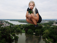 collage landscape mega blonde water wonderslug kneeling sky trees jenni_czech