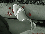 crush collage feet high_heels blood shrunken_men sandals foot_crush nylons lilipucien