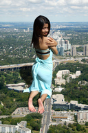 collage landscape mega barefoot buildings soles kneeling streets vehicles sky mick_78 downward_angle