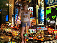 breasts giantess collage city mega blonde handheld traffic buildings legs streets vehicles night lights strip new_york_city city_lights times_square pacmanri