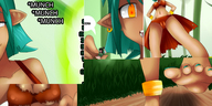 giantess feet comic handheld toes barefoot hand shrunken_woman nail_polish orange_eyes preview_page karsinan