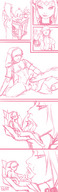 gentle nude monochrome cum penis handheld oral princess lips blowjob shrunken_man entrapment slitch link_(the_legend_of_zelda) princess_zelda_(the_legend_of_zelda)