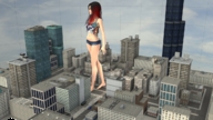 giantess city barefoot red_hair walking skyscraper giantessiscool digital_render