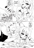 drawing giantess landscape giga city comic monochrome large_breasts long_hair destruction cleavage hand_crush english groping toka