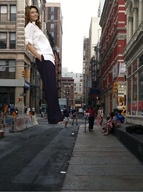 giantess collage city brunette smiling standing streets milf alley between_buildings georgedean