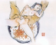 breasts drawing nipples nude pussy male handheld navel belly shrunken_woman source_needed makoto_aida
