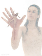 wet shower hand shrunken_woman hand_crush sorenzer0 looking_at_tiny digital_render
