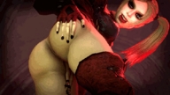 insertion size_difference blonde butt smiling harley_quinn pigtails toy between_legs animation shrunken_woman looking_down dangle thighs manicure point_of_view thigh_highs looking_at_viewer looking_at_tiny batman_arkham