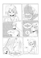 drawing monochrome long_hair shrunken_man mischievous dialogue