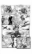 breasts drawing giantess city mega comic monochrome destruction rampage military story gloves fire airplane cruel series cape leotard dialogue villain helmet big_uns drusilla
