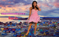 collage landscape mega high_heels brunette dress legs clouds houses sky megan_fox giantessbuster209