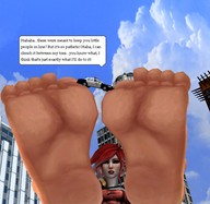 giantess city barefoot gmod outdoors dialogue lilith police_car digital_render