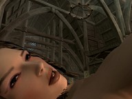 giantess vore game_cg brunette brown_eyes unknown_artist screenshot skyrim source_needed