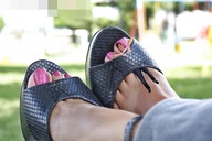 collage feet toes in_shoe shrunken_men shrunken_man pink_nails pedicure georgedean