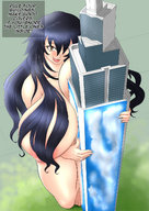 breasts drawing growth giantess nude city black_hair color huge_breasts yellow_eyes skyscraper captions aliessa mkonstantinov rules