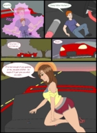 drawing comic color bra shrinking shrunken_men belly shrunken_man lipstick vehicles english sunset screeeow bare_shoulders jennys_slave