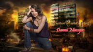giantess collage city destruction clothed high_heels buildings brunette kneeling fire streets smoke looking_at_viewer giantessbuster209 danni_minogue