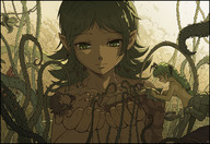 drawing gentle giantess karbo color handheld felarya snake_girl aurora vines plants kind thorns brambles jewlia bramble_dryad jewlia_the_bramble_dryad