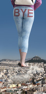 giantess collage city mega butt destruction foot_print flip_flops anne_hathaway spandex docop