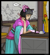 drawing color asian thor66 shrunken_man cat_girl chinese chopsticks mouse_boy xentain