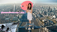 collage feet city bridge buildings brunette dress sandals jets skyscraper river aerial_view umbrella ships looking_at_viewer miranda_cosgrove tower_bridge military_jet giantessbuster209