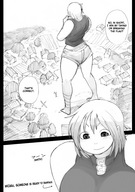 giantess manga comic monochrome barefoot town english master bakugeki_no_g giant_sparring_disciple_vs._teacher jay-bug planet_(bakugeki_no_g)