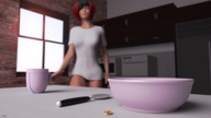 table shrunken_man food bowl cup digital_render jamesmason0 lexithegiantess stealing_food cheerio