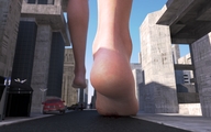 giantess crush city barefoot buildings soles blood foot_crush legs walking people streets sky under_foot point_of_view running_away imminent_crush digital_render jamesmason0 kendal