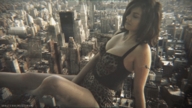city mega destruction helicopter brunette legs animation skyscraper sky downward_angle ps3_has_no_games lauren_cohan analternateusername