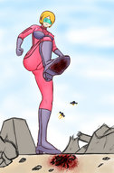 giantess crush blonde blood foot_crush death futuristic yamumil gigantrina