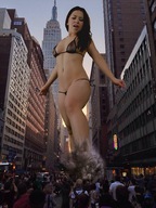 breasts giantess collage mega destruction handheld brunette low_angle unknown_artist thong giantess_katelyn looking_down skyscraper people new_york_city crowds empire_state_building between_buildings street_view