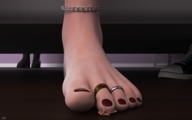 feet toes barefoot domination pinned under_foot pedicure floor toe_ring imminent_crush digital_render jamesmason0 amandatheforsaken scream_toe_love