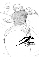 manga comic monochrome huge_breasts short_hair fighting english bakugeki_no_g giant_sparring_disciple_vs._teacher jay-bug planet_(bakugeki_no_g)