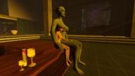 nude size_difference alien blue_skin shrunken_woman littlemuse digital_render mass_effect commander_shepard liara_tsoni asari source_film_maker