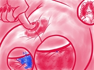 nipples micro nude comic color large_breasts finger_crush homestuck twisted_persona vriska_serket aradia_serket
